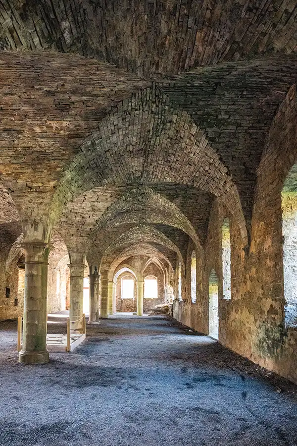 Gewelven in de Abdij van Villers, Waals-Brabant, België