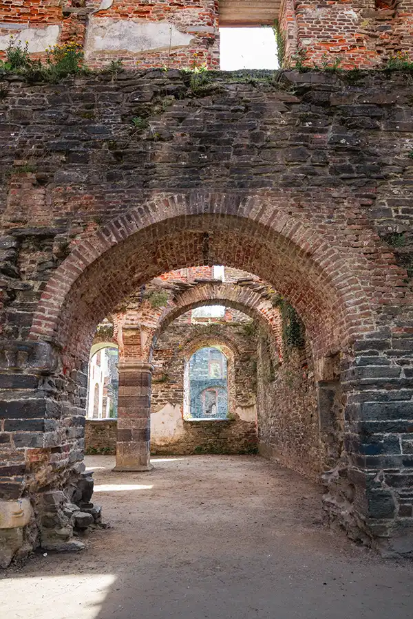Gewelven in de Abdij van Villers, Waals-Brabant, België