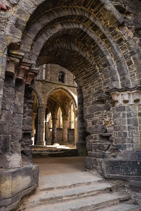 Gewelven in de Abdij van Villers, Waals-Brabant, België