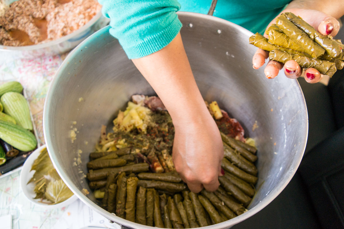 Gevulde druivenbladeren - dolma Gevulde druivenbladeren - dolma