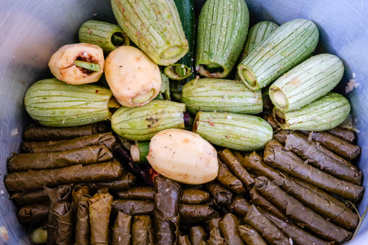 Gevulde druivenbladeren - dolma Gevulde druivenbladeren - dolma