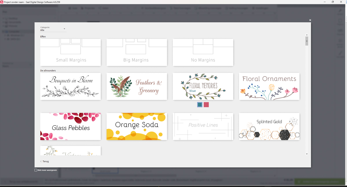 Saal Digital: opties lay out