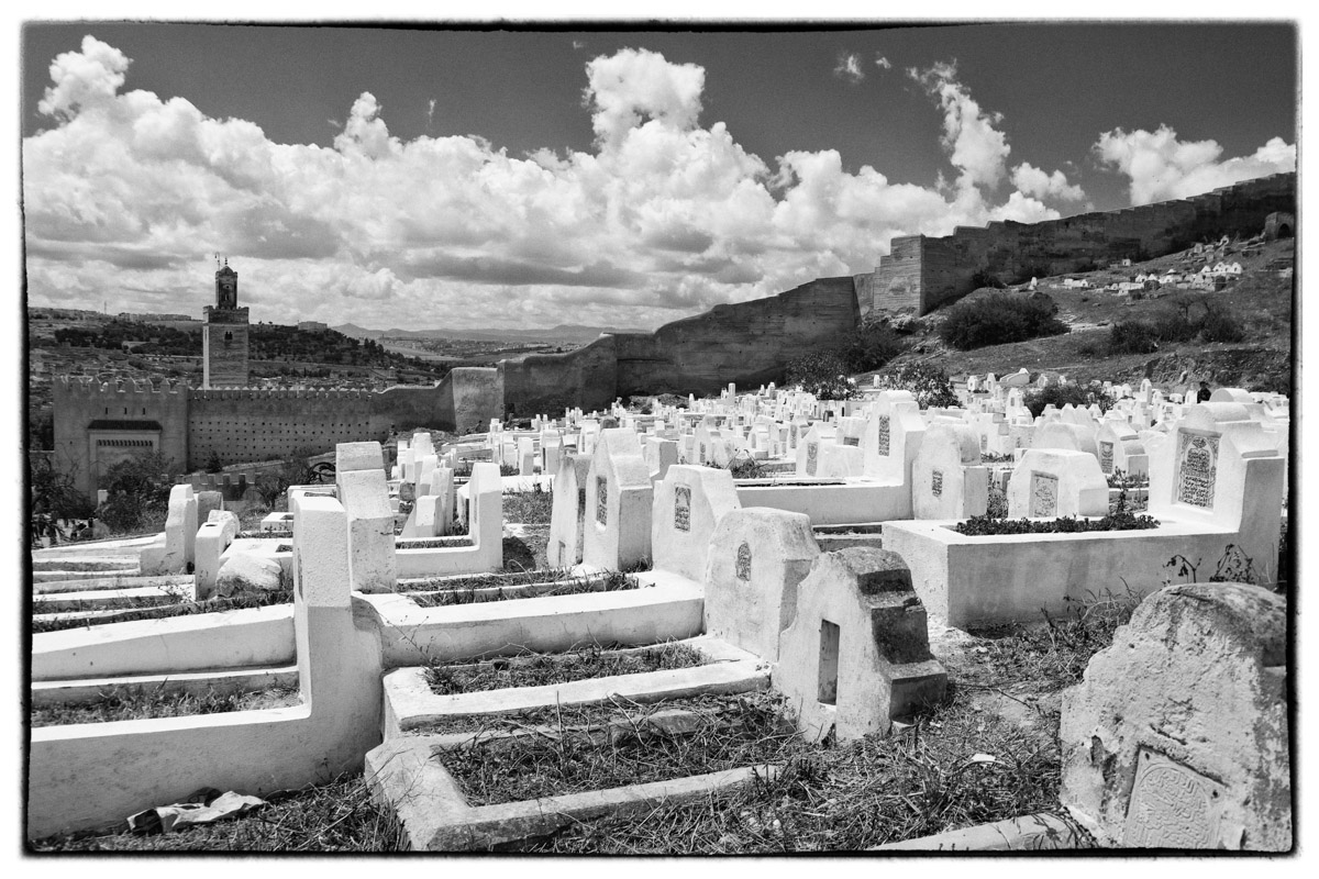 zwart wit in Fez Marokko