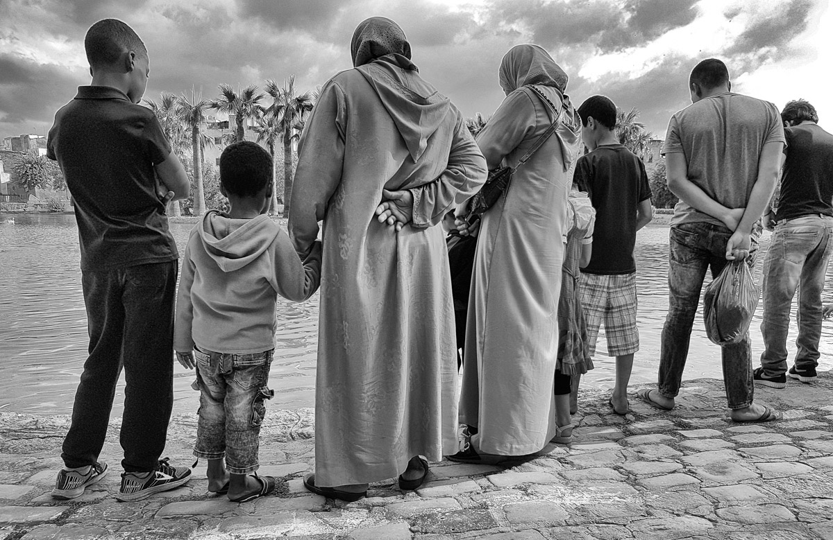 zwart wit in Fez Marokko