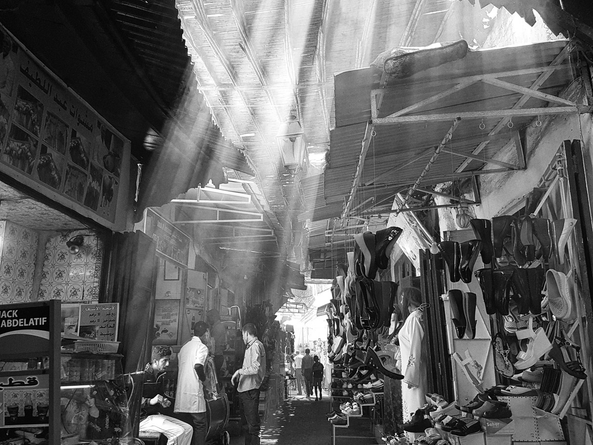 zwart wit in Fez Marokko